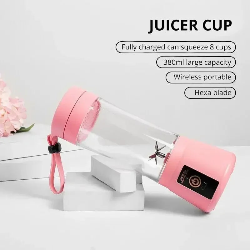 Portable Mini Electric Juicer with USB Charging - Automatic Smoothie and Milkshake Maker for Fresh Juicing in the Kitchen